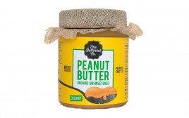The Butternut Co. Organic Unsweetned Peanut Butter, Creamy  Glass Jar  200 grams